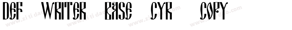 Def Writer BASE Cyr (COPY 1)字体转换